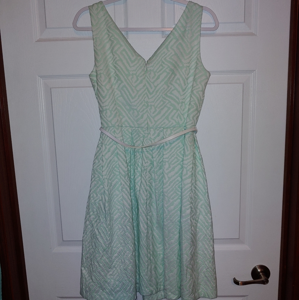 Calvin Klein Vintage Inspired Pleated Dress Sz 8